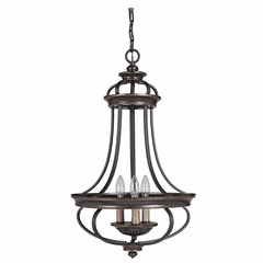 Craftmade Stafford 3-LT Foyer Light - Aged Bronze/Textured Black - 38733-AGTB