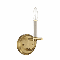 Craftmade Stanza 1-LT Wall Sconce - Polished Nickel/Satin Brass - 54861-BNKSB