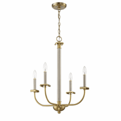 Craftmade Stanza 4-LT Chandelier - Brushed Polished Nickel - 54824-BNKSB