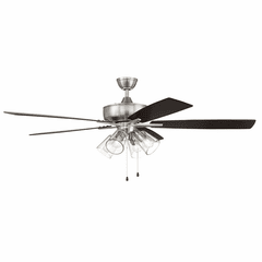 Craftmade Super Pro 60" Ceiling Fan w/Light Kit - Plshd Nickel - S104BNK5-60DWGWN Craftmade Super Pro 60" Ceiling Fan w/Light Kit - Plshd Nickel - S104BNK5-60DWGWN