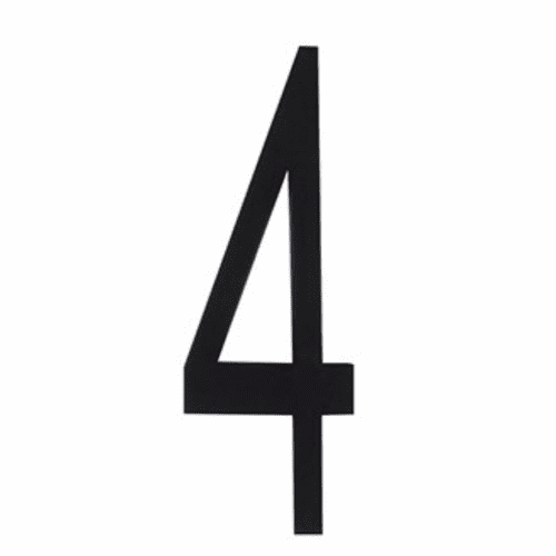 Craftmade Surface Mount Address Plaque Number - 4 - Flat Black - AP-4-FB