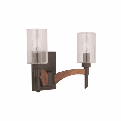 Craftmade Tahoe 2-LT Vanity Light - Espresso/Whiskey Barrel - 40302-ESPWB