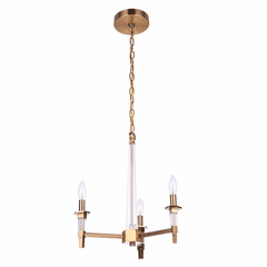 Craftmade Tarryn 3 Light Chandelier - Satin Brass - 53223-SB