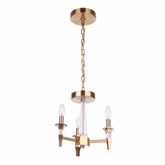 Craftmade Tarryn 3 Light Convertible Semi Flush - Satin Brass - 53253-SB