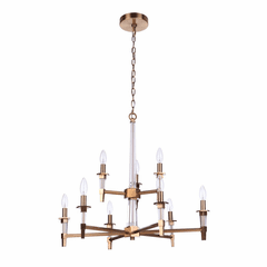 Craftmade Tarryn 9 Light Chandelier - Satin Brass - 53229-SB