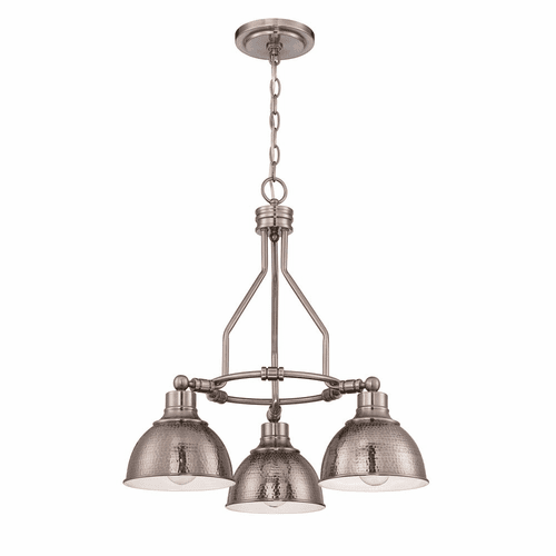 Craftmade Timarron 3-LT Down Chandelier - Antique Nickel - 35923-AN
