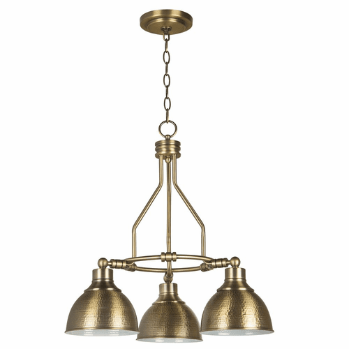 Craftmade Timarron 3-LT Down Chandelier - Legacy Brass - 35923-LB