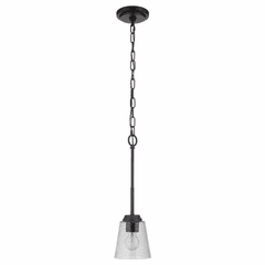 Craftmade Tyler 1-LT Mini Pendant - Flat Black - 50291-FB