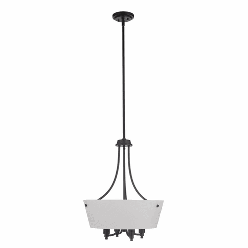 Craftmade Tyler 4-LT Foyer Light - Flat Black - 50234-FB-WG