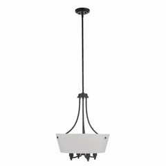Craftmade Tyler 4-LT Foyer Light - Flat Black - 50234-FB-WG