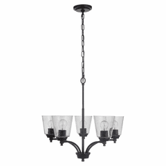 Craftmade Tyler 5-LT Chandelier - Flat Black - 50225-FB