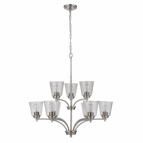Craftmade Tyler 9-LT Chandelier - Brushed Polished Nickel - 50229-BNK