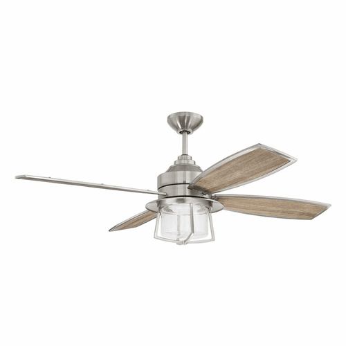 Craftmade Waterfront 52" Ceiling Fan & Light Kit - Polished Nickel - WAT52BNK4