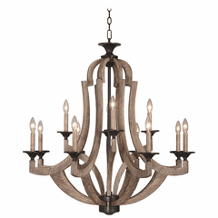 Craftmade Winton 12-LT Chandelier - Weathered Pine - 35112-WP Craftmade Winton 12-LT Chandelier - Weathered Pine - 35112-WP