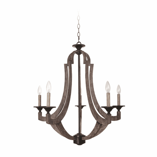 Craftmade Winton 5-LT Chandelier - Weathered Pine - 35125-WP