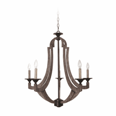 Craftmade Winton 5-LT Chandelier - Weathered Pine - 35125-WP Craftmade Winton 5-LT Chandelier - Weathered Pine - 35125-WP