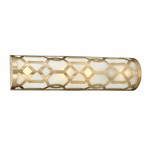 Crystorama 1 Light Aged Brass Bath Fixture - 2264-AG-LED