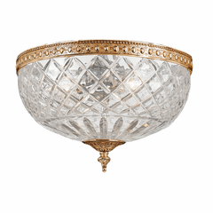Crystorama 2 Light Brass Crystal Ceiling Mount II - 117-10-OB