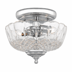 Crystorama 2 Light Ceiling Mount - Polished Chrome - 55-SF-CH