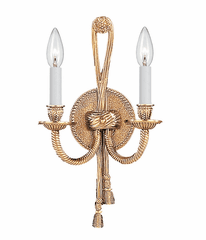 Crystorama 2 Light Olde Brass Cast Brass Wall Mount I - 650-OB