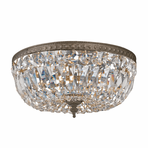 Crystorama 3 Light Bronze Clear Swarovski Spectra Ceiling Mount II - 714-EB-CL-S