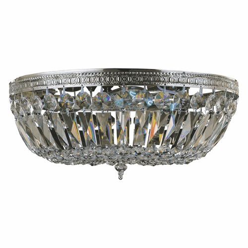 Crystorama 3 Light Chrome Clear Spectra Ceiling Mount III - 716-CH-CL-SAQ