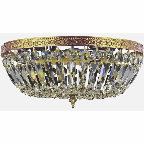 Crystorama 3 Light Clear Swarovski Strass Brass Ceiling Mount III - 716-OB-CL-S