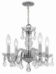 Crystorama 4 Light Clear Italian Crystal Chrome Mini Chandelier I - 1064-CH-CL-I Crystorama 4 Light Clear Italian Crystal Chrome Mini Chandelier I - 1064-CH-CL-I