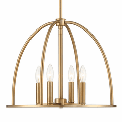 Crystorama Abbott 4 Light Chandelier - Vibrant Gold - ABB-3004-VG