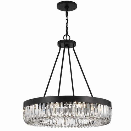 Crystorama Alister 10 Light Chandelier - Charcoal Bronze - ALI-B2010-CZ