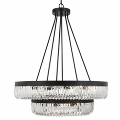 Crystorama Alister 26 Light Chandelier - Charcoal Bronze - ALI-B2026-CZ