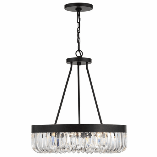 Crystorama Alister 8 Light Chandelier - Charcoal Bronze - ALI-B2008-CZ