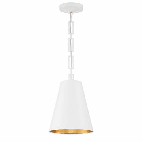 Crystorama Alston 2 Light Chandelier - Matte White + Antique Gold - 8685-MT-GA