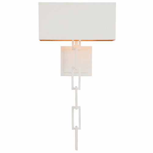 Crystorama Alston 2 Light Wall Mount - Matte White + Antique Gold - 8682-MT-GA