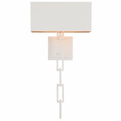 Crystorama Alston 2 Light Wall Mount - Matte White + Antique Gold - 8682-MT-GA