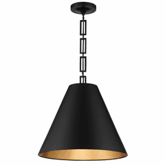 Crystorama Alston 3 Light Chandelier - Matte Black + Antique Gold - 8687-MK-GA