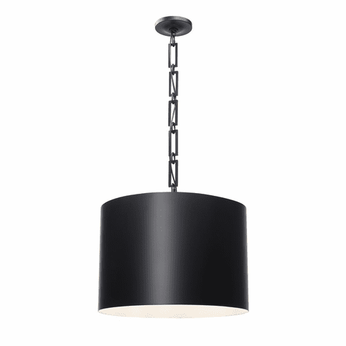 Crystorama Alston 6 Light Chandelier - Matte Black + White - 8686-MK-WH