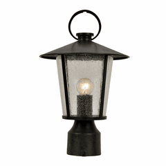 Crystorama Andover 1 Light Outdoor Lantern Post - Matte Black - AND-9207-SD-MK