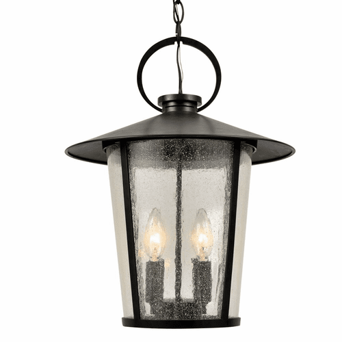 Crystorama Andover 4 Light Outdoor Chandelier - Matte Black - AND-9204-SD-MK