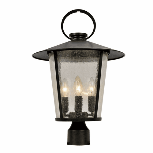 Crystorama Andover 4 Light Outdoor Lantern Post - Matte Black - AND-9209-SD-MK