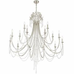 Crystorama Arcadia 15 Light Chandelier - Antique Silver - ARC-1919-SA-CL-MWP