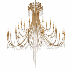 Crystorama Arcadia 28 Light Chandelier - Antique Gold - ARC-1929-GA-CL-MWP