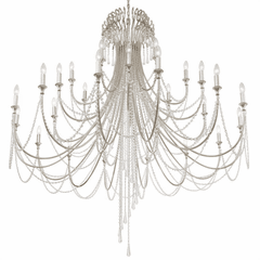 Crystorama Arcadia 28 Light Chandelier - Antique Silver - ARC-1929-SA-CL-MWP
