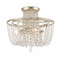 Crystorama Arcadia 3 Light Ceiling Mount - Antique Silver - ARC-1900-SA-CL-MWP