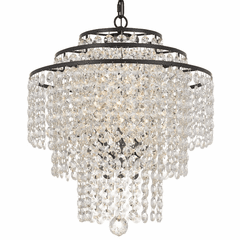 Crystorama Arielle 4 Light Chandelier - Dark Bronze - ARI-304-DB-CL-MWP
