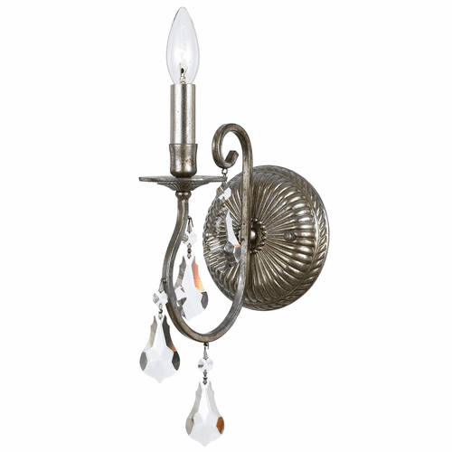 Crystorama Ashton 1 Light Hand Cut Crystal Silver Sconce - 5011-OS-CL-MWP