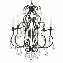 Crystorama Ashton 6 Light Chandelier - English Bronze - 5016-EB-CL-S