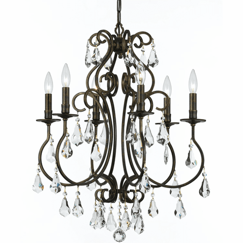 Crystorama Ashton 6 Light English Bronze Chandelier - 5016-EB-CL-MWP