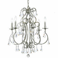 Crystorama Ashton 6 Light Olde Silver Chandelier - 5016-OS-CL-MWP Crystorama Ashton 6 Light Olde Silver Chandelier - 5016-OS-CL-MWP
