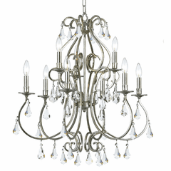 Crystorama Ashton 9 Light Chandelier - Olde Silver - 5019-OS-CL-S
